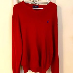 Polo by Ralph Lauren cardigan red in color